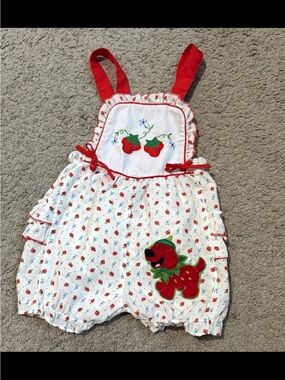 Vintage Clifford bubble romper upcycled